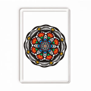 Magnes akrylowy Folkowa Mandala z Kurpi