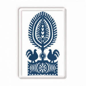 Magnes akrylowy Kurka w Tradycyjnej Wycinance