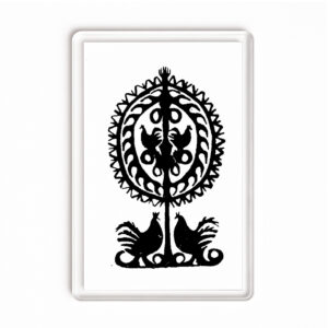 Magnes akrylowy Kurpiowski Wzór w Wycinance