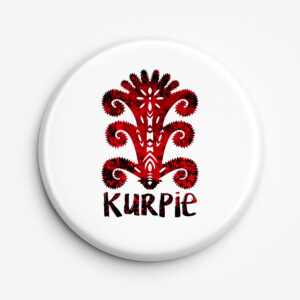 Przypinka pamiątkowa Czerwona Wycinanka Kurpiowska