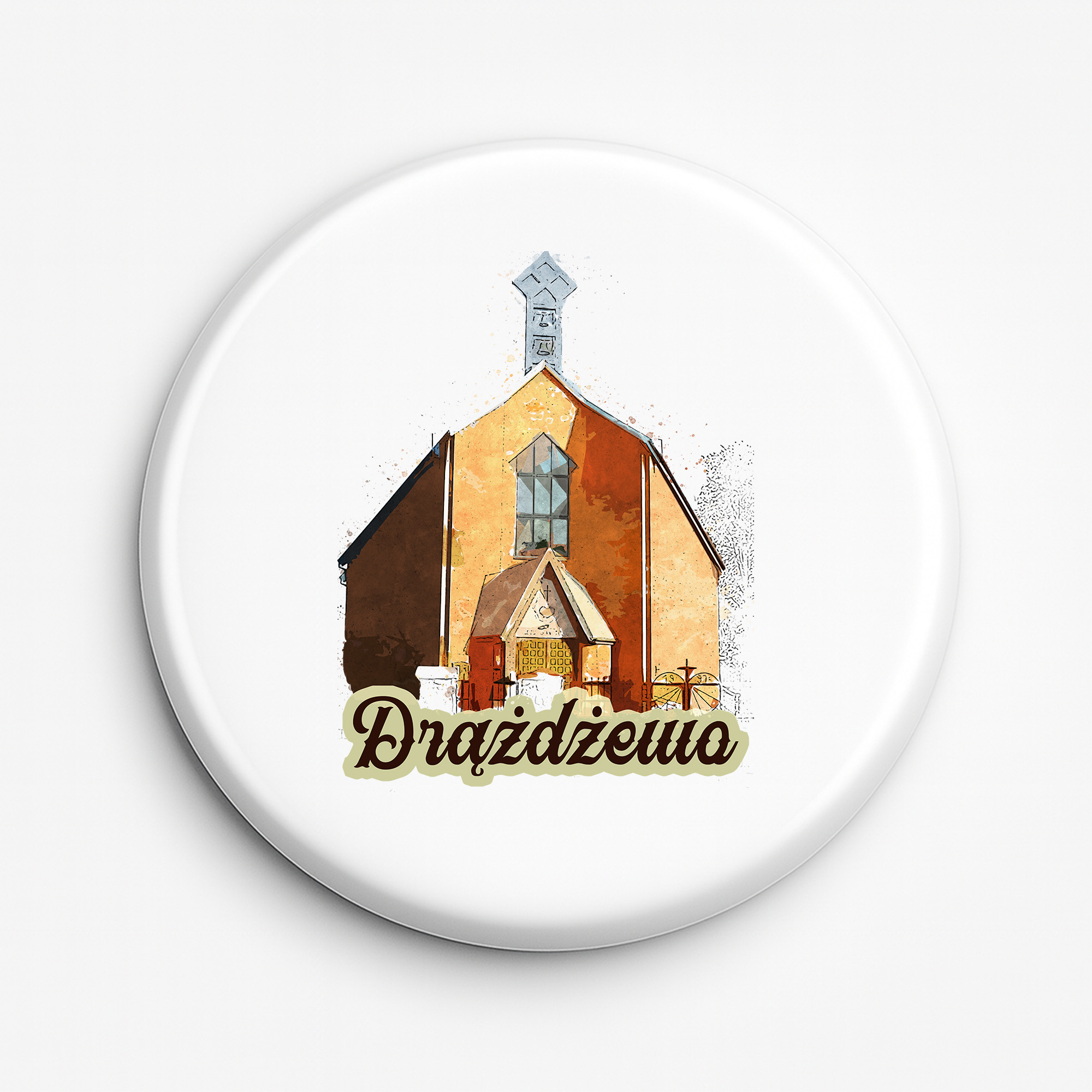 Przypinka pamiątkowa Kościół w Drążdżewie