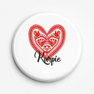 Przypinka pamiątkowa Serce z Kurpiowskiej Wycinanki