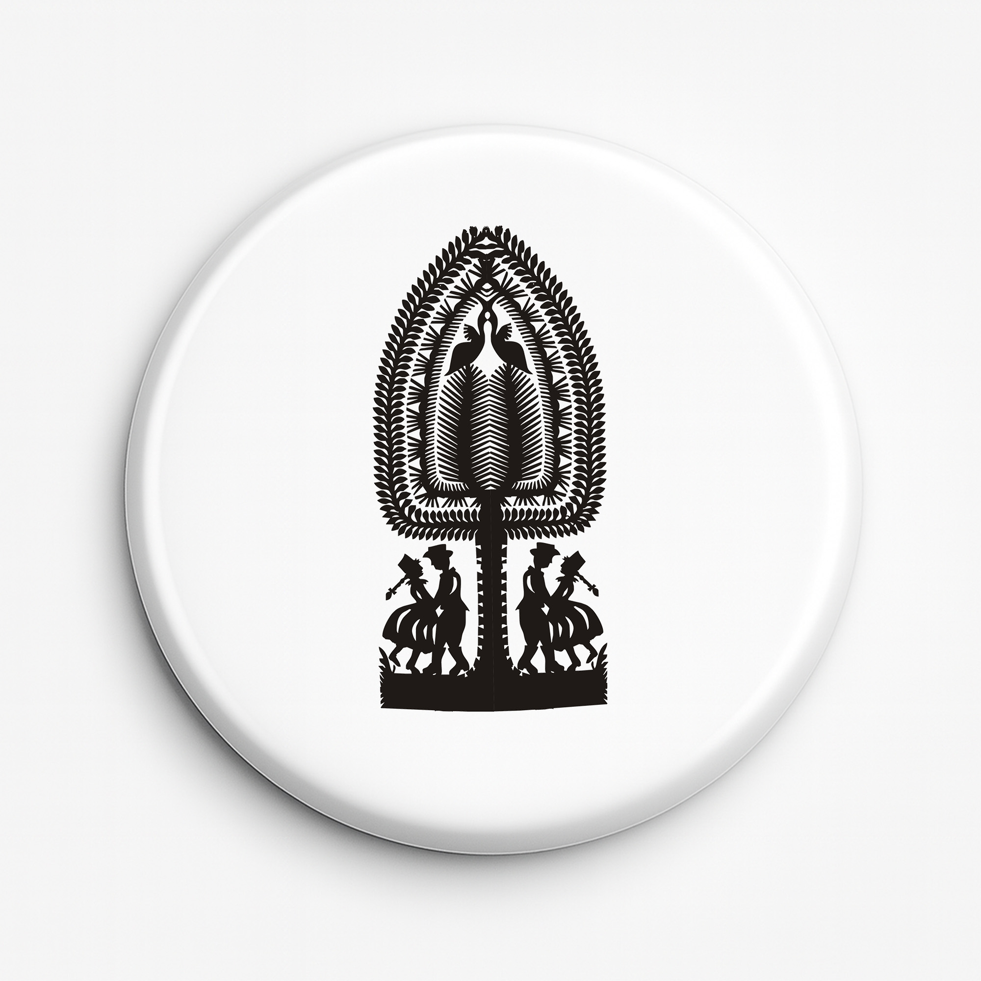 Przypinka pamiątkowa Wycinanka Kurpiowska - Taniec i Natura