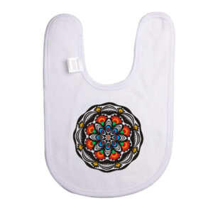 Śliniak dziecięcy Folkowa Mandala z Kurpi