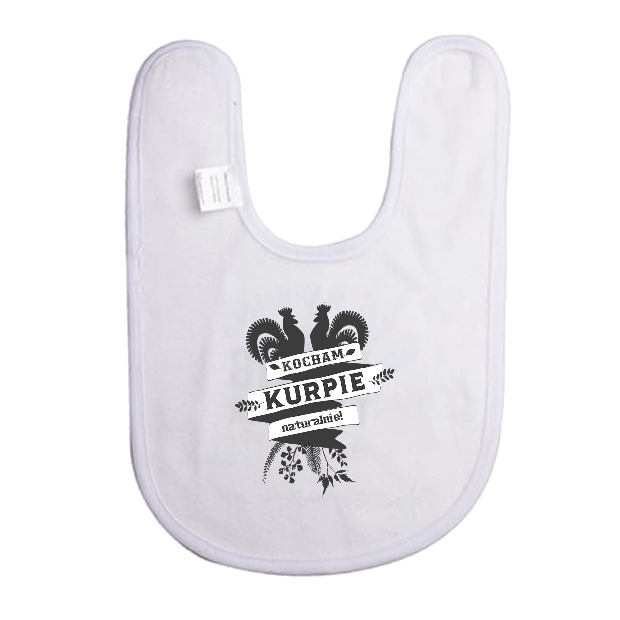 Śliniak dziecięcy Kocham Kurpie naturalnie!