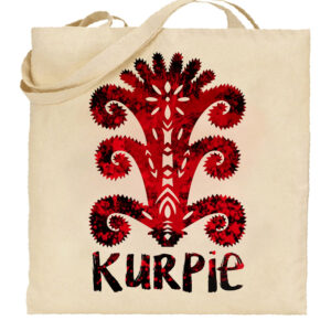 Torba bawełniana Czerwona Wycinanka Kurpiowska