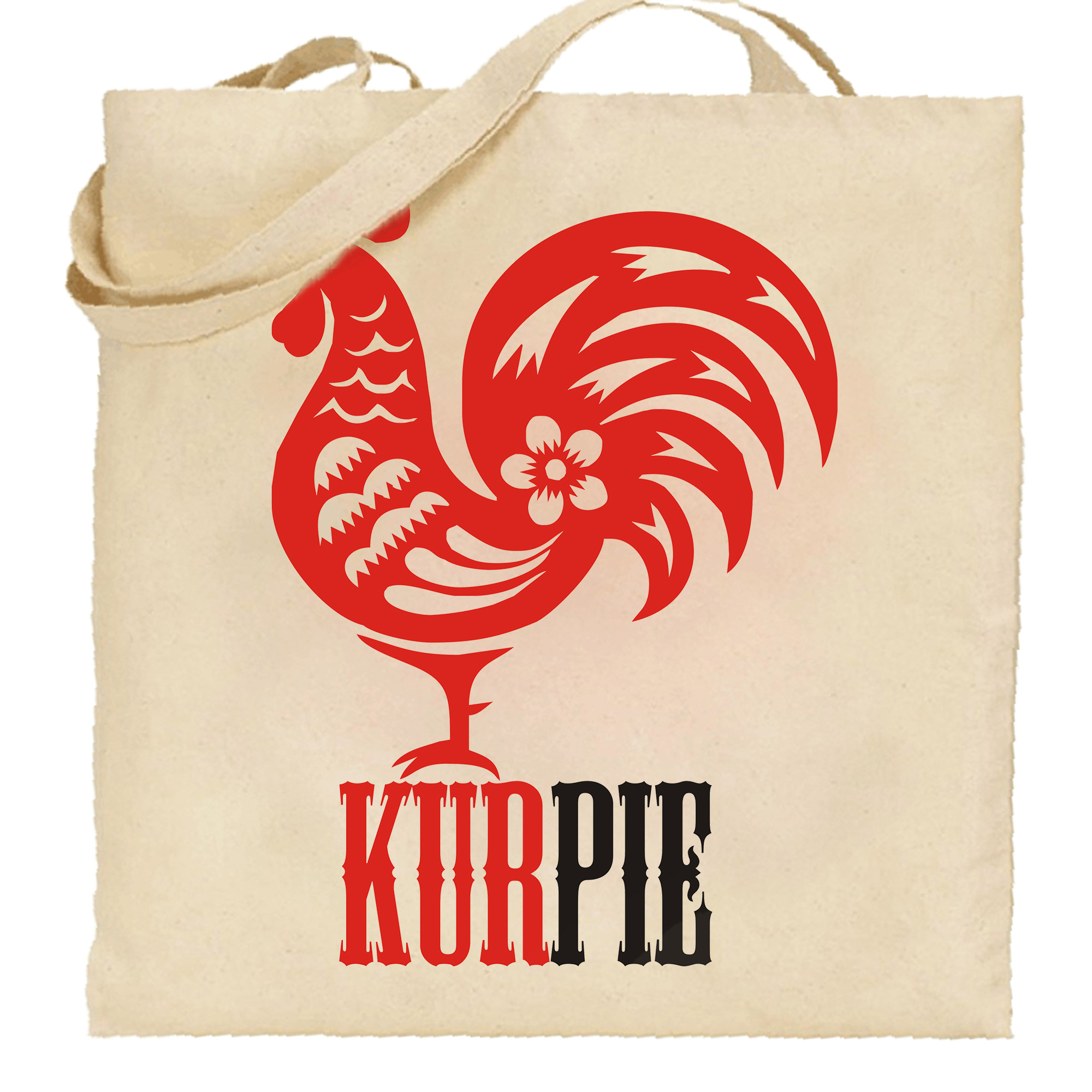 Torba bawełniana Czerwony Kogut z Kurpi