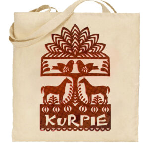 Torba bawełniana Ptaki i Konie - Symbol Kurpiów