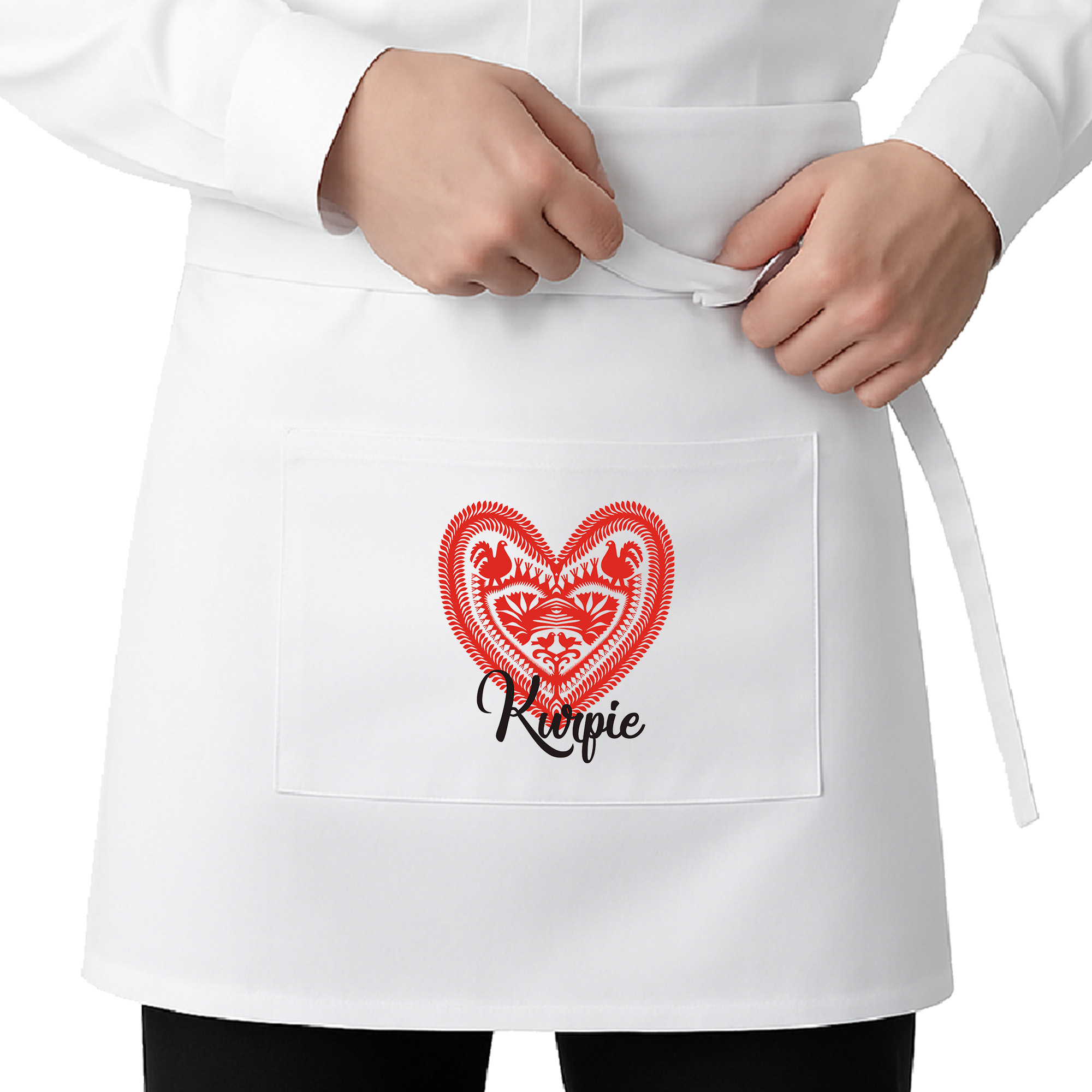 Zapaska krótka Serce z Kurpiowskiej Wycinanki